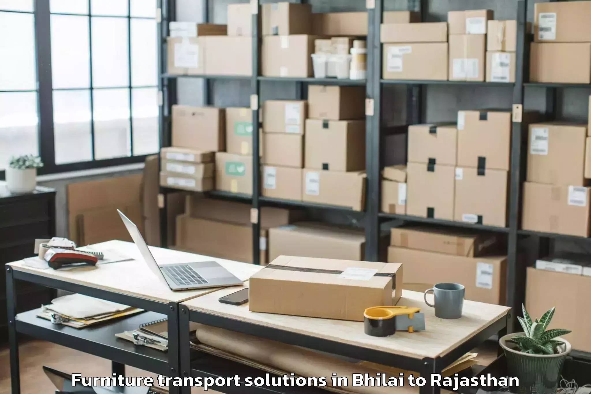 Comprehensive Bhilai to Bari Sadri Furniture Transport Solutions